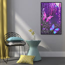 DIY 5D Butterfly Diamond Drawing Full Round Rhinestone Painting Kit Room Decor