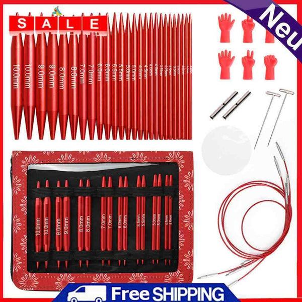 26pcs Alumina Knitting Needles Sweater Knitting Yarn Household Sewing Craft Tool