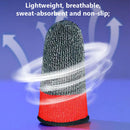 Gaming Finger Sleeve for PUBG Game Controller Gloves Fingertips (Black+Red)