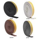 10pc Self-adhesive Soundproofing Anti Collision Window Seal Strip 10m Black