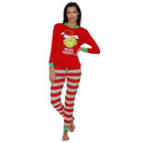 Parent-Child Cartoon Pajamas Kids 2pcs Christmas Men Women Letters Clothes Sets