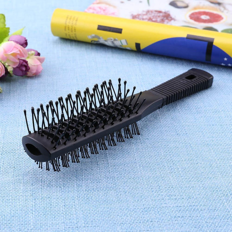 everpert Double Side Comb Black Plastic Anti-Tangle Brush Wide Teeth Brushes