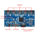 SATA Expansion Card 1 to 5 Port SATA3.0 Motherboard 6Gbps Riser Card Hub Adapter