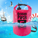 Waterproof Dry Bag Pack Sack Swimming Kayaking River Trekking (5L Pink)