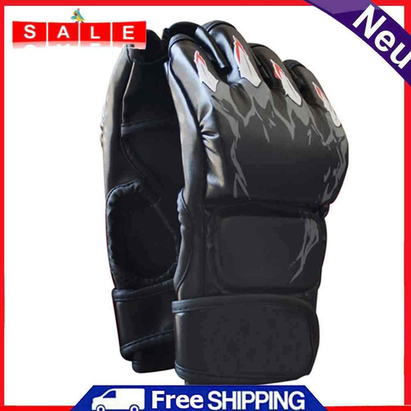 2pcs Fighting Boxing Half Finger Gloves Printing Sanda Training Equipment Gloves