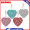 4pcs DIY Full Drill Special Shaped Diamond Painting Heart Shape Jewelry Keychain