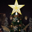 LED Snowflake Five-pointed Star Lamp Xmas Light Christmas Tree Party Topper U7D1