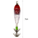 Button Battery Operated LED Light Fishing Lure Squid Hook Light (Red) Newly