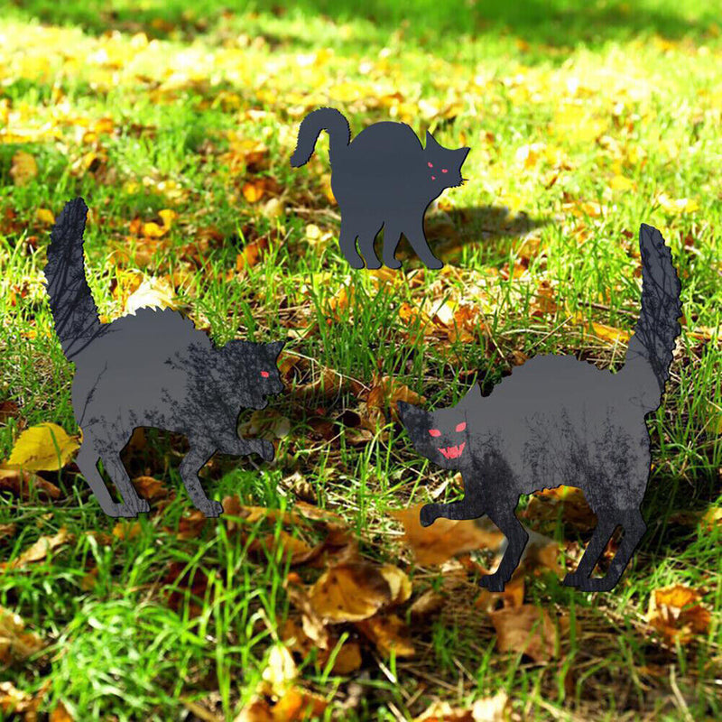 #A Scary Cat Insert Lawn Party Scene Props Art Sculpture for Home Outdoor Cour