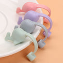Proof Silicone Straw Plug Drinking Dust Cap Cup Accessories Cartoon Plugs Cover