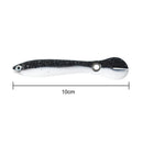 5pcs Artificial Soft Loach Fishing Lures + 5pcs Barbed Jig Hooks (White) Newly