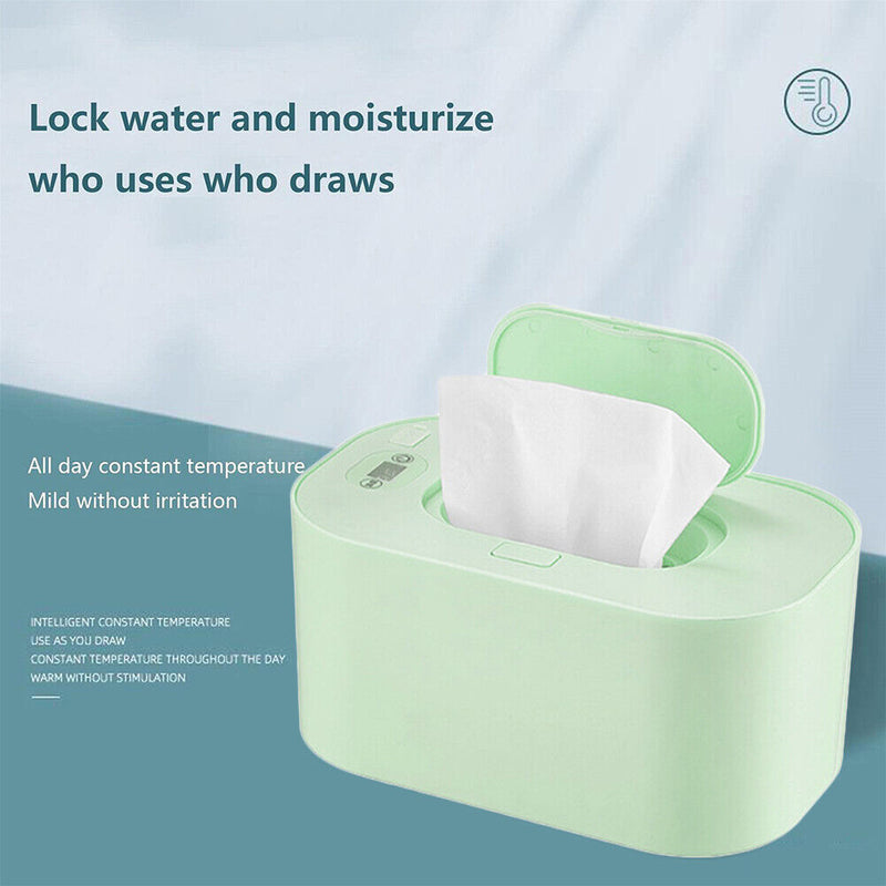 USB Baby Wet Wipes Heater Home Car Tissue Paper Warmer Warming Box (Green) Newly