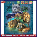 DIY Mosaic Full Round Diamond Painting Kit Animal World Rhinestone Picture Gi