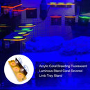 Fish Tank Fluorescence Coral Frag Rack Aquarium Reef w/Plug Holder (Yellow)