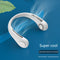 Mini Neck Fan USB Rechargeable Bladeless Fan Neck Air Conditioner (White)
