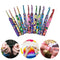12pcs Ceramic Handle Knitting Needles Aluminum Crochet Hooks Set DIY Craft Tools
