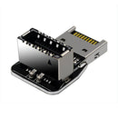 USB 3.1 Type E Male to Female 90 Degree Angled Adapter for Motherboard (A)