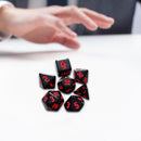 7pcs/Set Multi-Sided Digital Dices D4 D6 D8 D10 D12 D20 for TRPG (Red) Newly