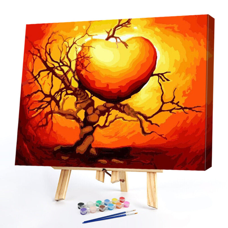 Love tree 50x40cm Oil Paint By Numbers Picture DIY Painting