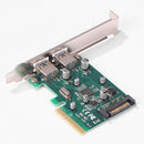 ASM1142 Chipset PCI-E USB Expansion Riser Card PCI Express X4 to USB 3.1 Adapter