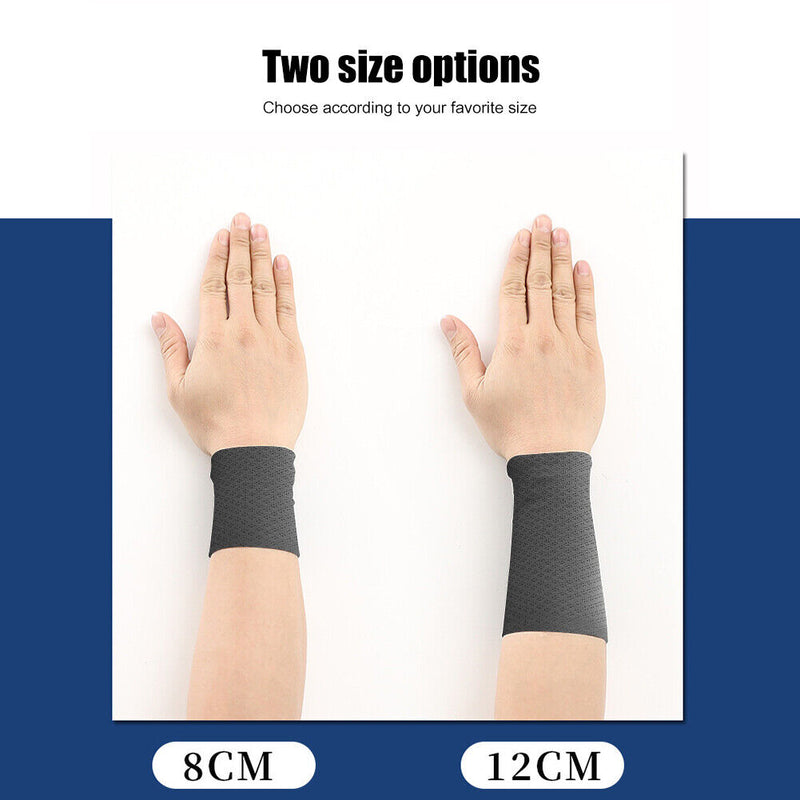 1 Pair Breathable Wristband Ice Silk Sweat-absorbent Sports Running Wrist Bra