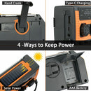 Lamp AM/FM NOAA Emergency Radio Hand Crank Dynamo Wind Up Solar Weather Radio