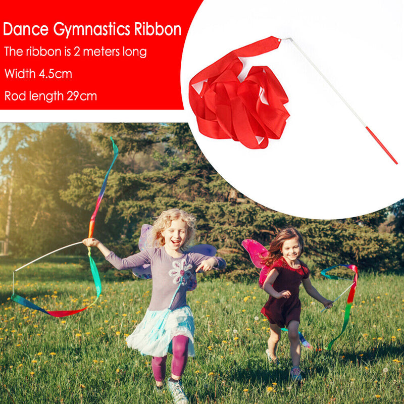 #A 2m Gym Dance Ribbons Training Art Ballet Streamer Rhythmic Equipment for Kids
