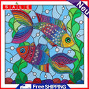 DIY Partial Drill Special Shape Fish Rhinestone Drawing for Home Decoration
