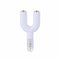 3.5mm Extension Earphone Audio Splitter 1 Male to 2 Female Adapter (White)