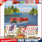 Lakeside Lounge Oil Paint By Numbers DIY Handpainted on Canvas Wall Arts