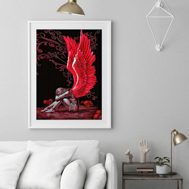 5D DIY Diamond Painting Angel Full Round Drill Rhinestone Mosaic Art Pictures