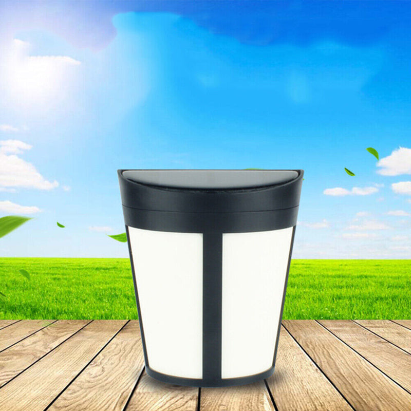 6 LED Solar Power Light Sensor Wall Light  Garden Fence Lamp Warm White Newly