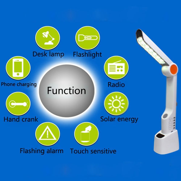With Radio Outdoor Solar Flashlight Emergency Light LED Flashlight Mobile Power