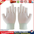 3 Fingers Cut Fishing Gloves Anti-Slip Sunscreen Angling Gloves (White) Newly