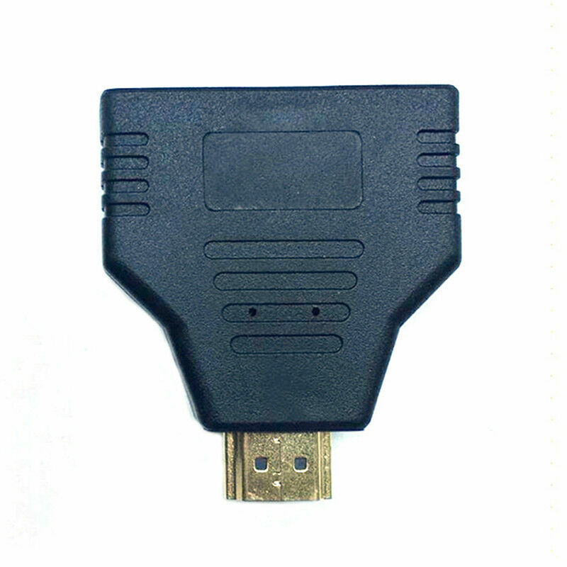 1080P PVC Male Plug to Double HDMIS Female 1 in 2 Out Adapter Splitter UKQQ I0H5