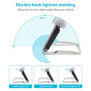 Book Night Reading Light - USB Rechargeable Clip-on Mini LED Lamp (Black)