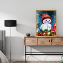 Snowman Frameless DIY Oil Paint by Numbers Kit Picture Coloring Canvas Art