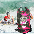 Outdoor Dry Bag Swimming Waterproof Sack for Boating Raft (20L Rose Red)