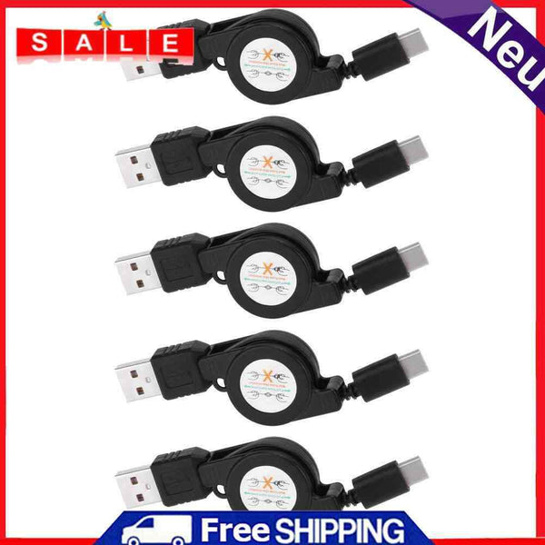 JUNERAIN USB-C-USB3.1 Retractable Cable for Data Sync, Charging Cable, 5
