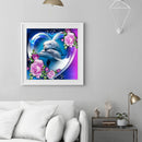 Full Embroidery Dolphin Animal Stamped 11CT Needlework DIY Cross Stitch Gift Kit