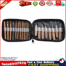 20Pcs Bamboo Crochet Hooks Knitting Weave Needles Set with Case Newly