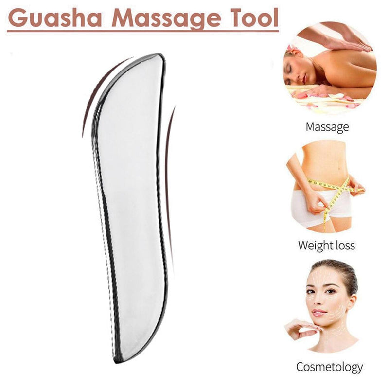 Gua Sha 304Stainless Steel Plate Board Scraper Loose Muscle Body Massage Therap`