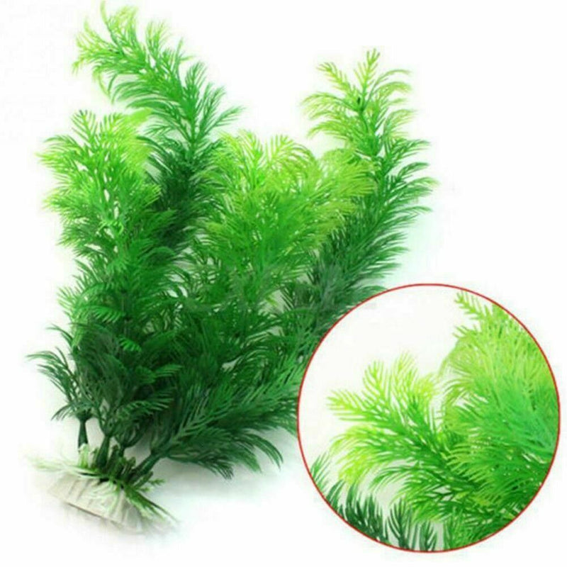 Artificial Grass Aquarium Ornament Water Plant Plastic For Fish Z Large P7B2