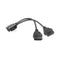 16-pin Right Angle OBD2 Splitter 1 for 2 Y Cable OBDII Extension Line(30cm)