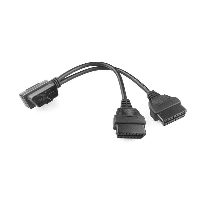 16-pin Right Angle OBD2 Splitter 1 for 2 Y Cable OBDII Extension Line(30cm)