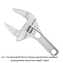 Multifunction Adjustable Wrench Aluminium Alloy Water Pipe Open Spanner (A)
