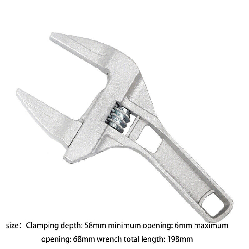 Multifunction Adjustable Wrench Aluminium Alloy Water Pipe Open Spanner (A)
