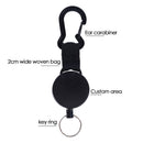 Key Ring Hanging Elastic Buckle Anti-lost Keychain Badge Reel Clip Key Hanging