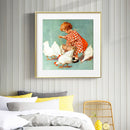 Little Girl Diamond Painting 5D DIY Full Round Rhinestone Picture (WX640)