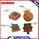 4pcs Christmas Full Drill Special Shaped Diamond Painting Bag Keychain Jewelry
